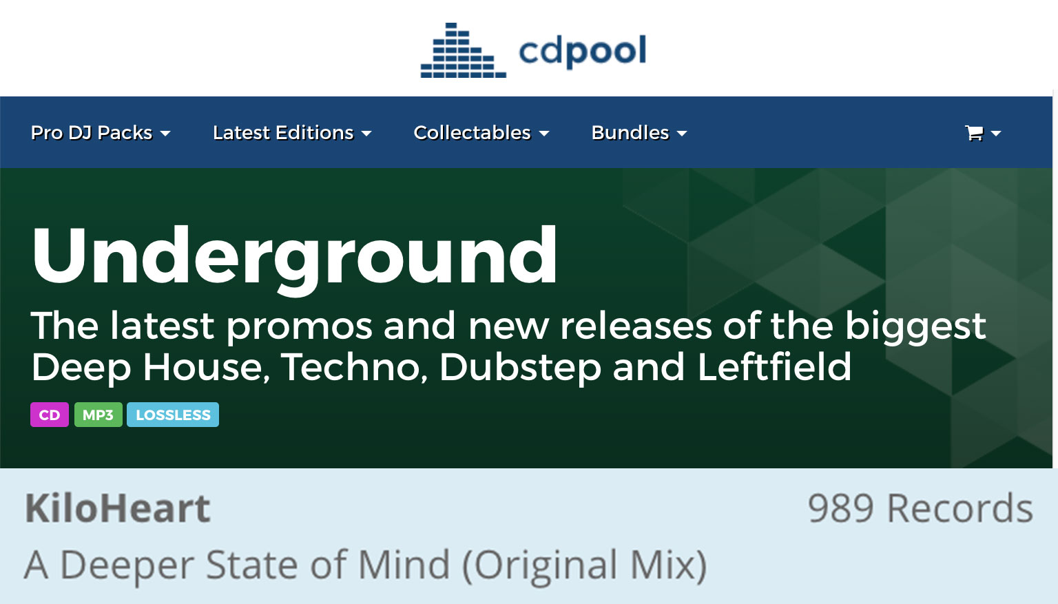 KiloHeart A Deeper State of Mind CD Pool Underground Disc July 2021 Edition
