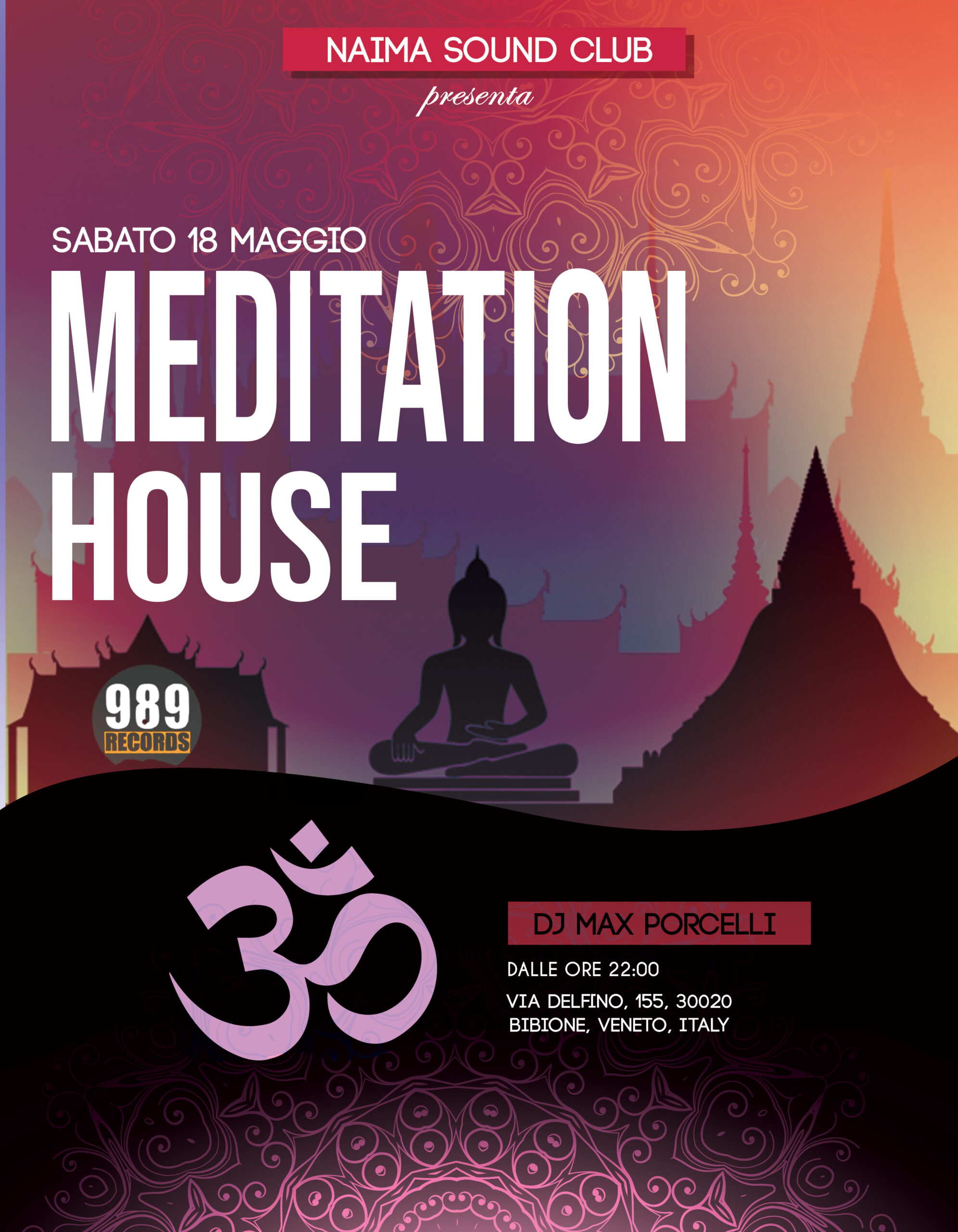 meditation house Naima sound club max porcelli
