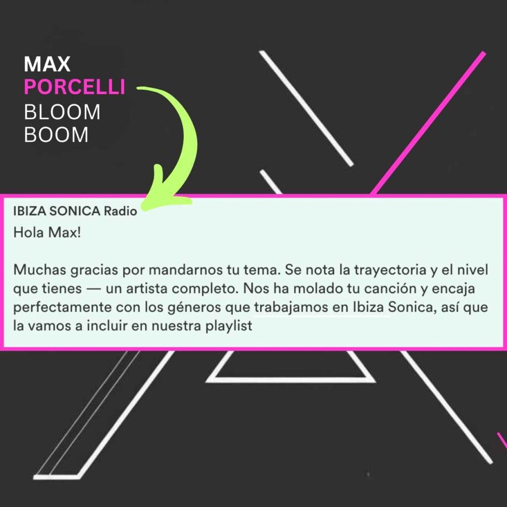 Ibiza Sonica feedback - Bloom Boom max porcelli