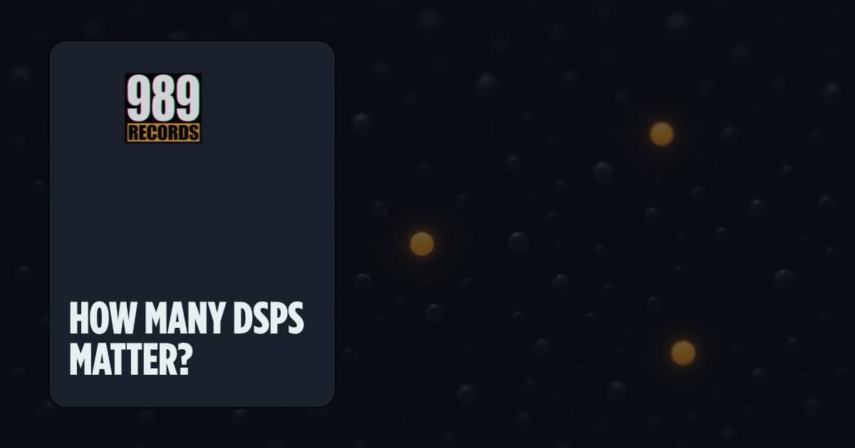 Scattered field of dim dots with a few glowing orange ones standing out, representing how many DSPs exist and which ones actually matter